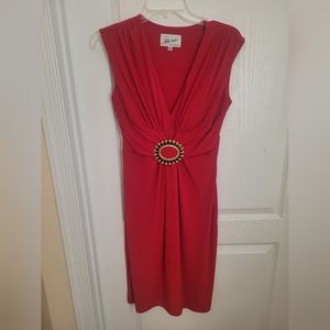 Linda Segal red sleeveless cocktail dress, medium size